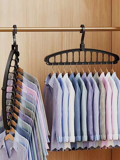 4/2/1 件 11 孔收纳架、衣架收纳架、衣柜收纳架、内衣收纳架、衣物分类架、多用途挂钩、卧室公寓衣柜收纳配件、返校季收纳衣架、返校季用品、节日礼物、家居装饰