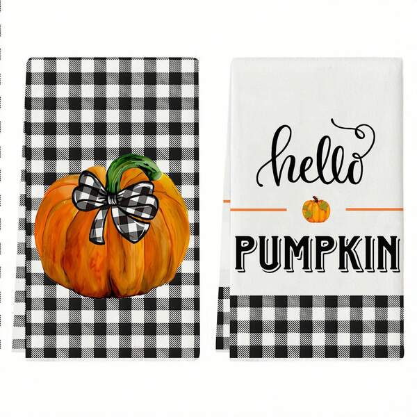 Toalla de cocina a cuadros búfalo, paño de cocina, toalla de manos, toalla decorativa de cocina, regalo para vecinos, regalo de inauguración de casa para amigos, regalo del Día de la Madre, regalo de cumpleaños para amigos