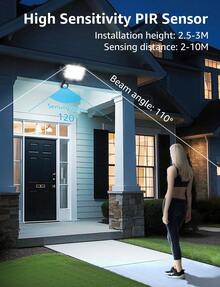 Aigostar Foco LED con Sensor Movimiento 30W,2510LM Super Brillo Focos LED Exterior IP65 Impermeable,Blanco Frío 6500K Proyector Led Exterior,Perfectas para Jardín, Garaje, Patio, etc. - 30W - Ver 5