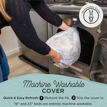 Best Friends By Sheri The Original Calming Donut Dog Bed – Washable Plush Pet Bed For Large Breeds Up To 100 Lbs, Shag Faux Fur, Taupe, Large (36" X 36") - Gray Shag - 查看 8