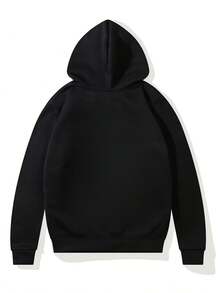 OMORI Anime Graphic Hoodie - Black Front Pocket Sweatshirt, Lightweight Hoodie For Men And Women, Spring/Autumn Casual Outerwear For Gaming, Cosplay, Daily Streetwear - Anime Fan Clothing, Anime Apparel, Gaming Apparel, Playful Design, Comfortable Fit, Character Print, Soft Fabric, Unisex Clothing, Streetwear Lovers, Cosplay Apparel, Fashionable Sweatshirt, Durable Material, Long Sleeve T-Shirt, WDNE Streetwear Enthusiasts - 黑色 - 查看 2