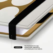 ISCOOL Hardcover Notebook With Monogram Minimal Profile, Letter W - White and Gold - View 10