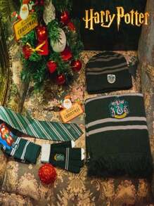 Harry Potter Wizard School Christmas Gift Set, Slytherin Scarf, Hat, Gloves, Tie, Birthday Gift,  Merchandise - Multicolor - View 23