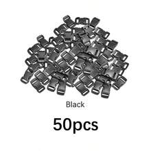 50pcs Mixed Color 3/8" Curved Profile Side Release Buckles, Assorted Paracord For Bracelets And Pet Collars Sewing Accessories - Multicolor - View 13