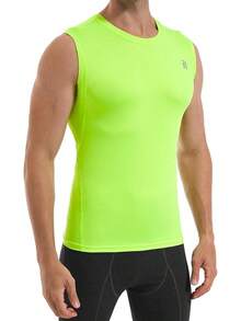 GYHSRunhit Sleeveless Compression Shirt Men Top Athletic Muscle Shirts Men - 黃色 - 查看 2