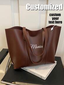 Customized Minimalist Shoulder Tote Bag Large Capacity, Lightweight, Portable, Business Casual, Suitable For Women As Daily Use Dating Gift Women's Vintage Pattern Tote Bag,Large Capacity Shoulder Bag,Stylish Bag For Work, Business Casual Bag