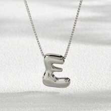 MDFUN 1pc Fashionable Letter Pendant Necklace, Suitable For Women And Men, Daily Wear And Gift - Steel - View 6