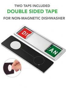 1 洗碗机磁铁清洁脏污标志，适用于洗碗机或冰箱的通用清洁脏污磁铁，磁性脏污清洁洗碗机磁铁，易于阅读的无划痕磁性指示标志 - 彩色 - 查看 4
