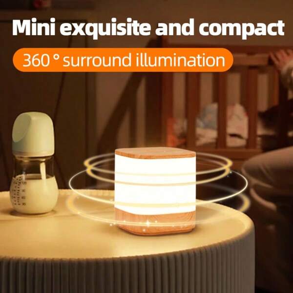 1 pieza Lámpara de escritorio recargable con sensor táctil, lámpara de mesita de noche, lámpara de 3 colores, luz de mesita de noche LED, luz de ambiente cálido, adecuada para comedor, sala de estar, batería de larga duración + función de banco de energía, iluminación de dormitorio y decoración del hogar