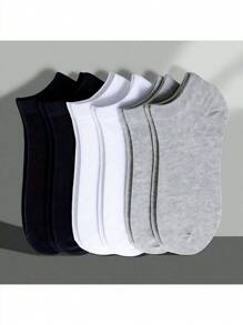 30/10/1 Pair Men/Women's Solid Color Breathable Low-Cut Ankle Socks, Odor-Resistant, Casual Summer Short Socks