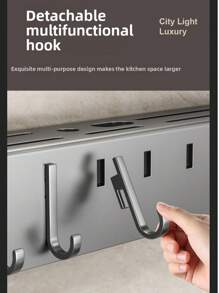 حامل سكاكين المطبخ، منظم، بدون تركيب ثقوب، حامل منشفة، حامل أدوات المطبخ