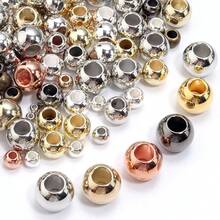 100pcs/Pack CCB Material 4/5/6/8/10mm Large Hole Beads, Bracelet Necklace Phone Chain Making Spacer Beads, DIY Jewelry Craft Loose Beads - CCB Large Hole Beads - View 8