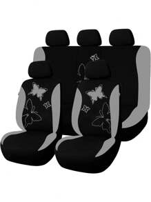 飞蝶汽车座椅套全套时尚通用女士女式后排座椅套分体彩色