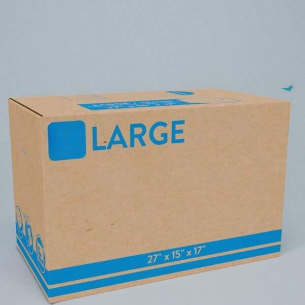(10 Pack)   Large Moving Boxes, 27L X 15W X 17H, Kraft