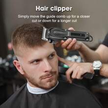 Keme Barber Blading Hair Cutting Machine Clipper Grooming Cordless Rechargeable Professional Shaver Clippers KM-1071
