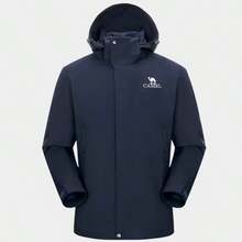 CAMEL CROWN Men's Outdoor Cold-Resistant Jacket Three-In-One Detachable Waterproof Plus Velvet Down Jacket - Dark Blue - View 1