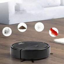 Black New Rechargeable Vacuum Cleaner, Mini Cleaning Device, Automatic Dust Collector, 3-In-1 Smart Robot Sweeper - Black - View 2