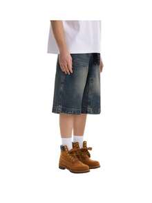 American Vintage Jeans For Women Loose Fit Washed Distressed Baggy Jeans Street Hip Hop Oversize Pants - Màu xanh lam - Xem 3