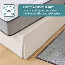 Ecommerc3 Adjustable And Non-Slip Bed Skirt - Breathable And Easy To Put On - Soft Touch 100% Made In Spain - Marfil - View 6
