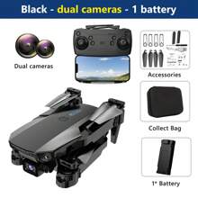 TOKQI Drone cuadricóptero E88, cámara HD 720P, control de altura fija, vuelo a 360°, control remoto plegable, juguete de dron ideal como regalo para Navidad, Halloween y Acción de Gracias