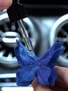 1 Piece Of Gypsum Butterfly Car Diffuser - Decorative Aromatherapy Car Dashboard Accessory, Home Decoration Item, Holiday Gift, Blue, Burgundy, Black , No Need To Charge - Fashionable Car Interior, Butterfly Decoration, No Battery Required