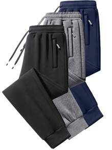 Herren Lässig Jogginghose, Fleece gefüttert, verstärkt, knöchellang, geeignet für Herbst/Winter