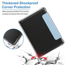 Capa Compatível com Kindle 6" 2022/2024/Kindle Paperwhite 6.8" 2021/Kindle Paperwhite 7" 2024 Lançado, Couro PU Premium + Capa Traseira de TPU Macio Transparente com Função Dormir/Despertar Automática para Kindle 2024/2022 11th Geração.