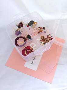 1 件 3 层 18 格透明收纳盒，玩具、珠宝及配饰整理盒，便携式储物盒，情人节返校礼物 - 查看 5