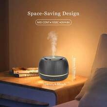 1 300ml USB Portable Mini Aromatic Ultrasonic Essential Oil Diffuser With Humidification Function. The Wood Grain Aromatherapy Machine Has Automatic Shut-Off Function Without Water, Timing Function, And 7-Color Ambient Light. It Comes With A Remote Control And Is Suitable For Homes, Rooms, And Offices. - USB - View 3