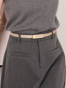 1pc Women's Black Vintage Versatile Thin Belt, Suitable For Dresses, Shirts, Pants For Everyday Use Fall, Autumn, Halloween - Thin Belt - View 4