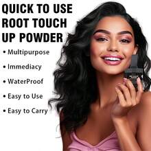 Goiple GOIPLE Root Cover Up Powder, Natural Instant Gray Coverage, Waterproof Hairline Shadow Powder, Hair Concealer Coverage Fluffy Powder, Fill In Shadow Thinning, Root Touch-Up Powder For Cover Gray Hair Root, Hairline Powder Stick, Multifunctional Dyeing Fibers For Eyebrows, Beard Line, Lace Wig Mesh & Temple, Eyebrow Powder, With Mirror, Powder Puff, Hairline Brush, Multi-Functional Makeup Brush, Makeup Tools