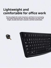 罗技 MK120 键盘鼠标套装有线键盘鼠标黑白笔记本台式电脑办公室专用 - 白色 - 查看 4