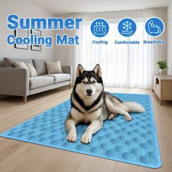 Summer Pet Dog Cat Cooling Mat, Moisture-Wicking Fabric | Breathable Mesh Bed | Durable Polyester Fiber - Keeps Your Cats And Dogs Cool And Comfortable All Summer, Suitable For Small, Medium And Large Pets (5 Sizes Available)