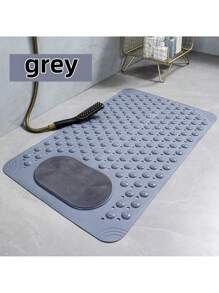 1 pieza Alfombra multicolor aleatoria para ducha y bañera de 27.5 X 14.2 pulgadas, alfombra de goma antideslizante para ducha, adecuada para ancianos y niños, alfombra antideslizante para bañera con agujeros de drenaje y ventosas, alfombra para baño y bañera, lavable a máquina