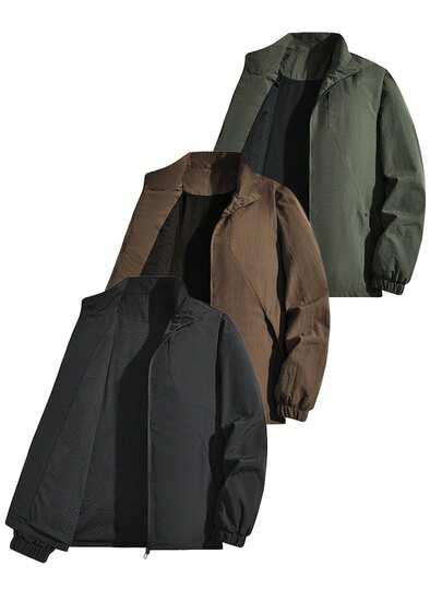 Men's Outdoor Jacket, Suitable For Daily Casual Wear, Outdoor Activities, Fishing, Hiking, Travel, Running, Basketball, Outdoor Training