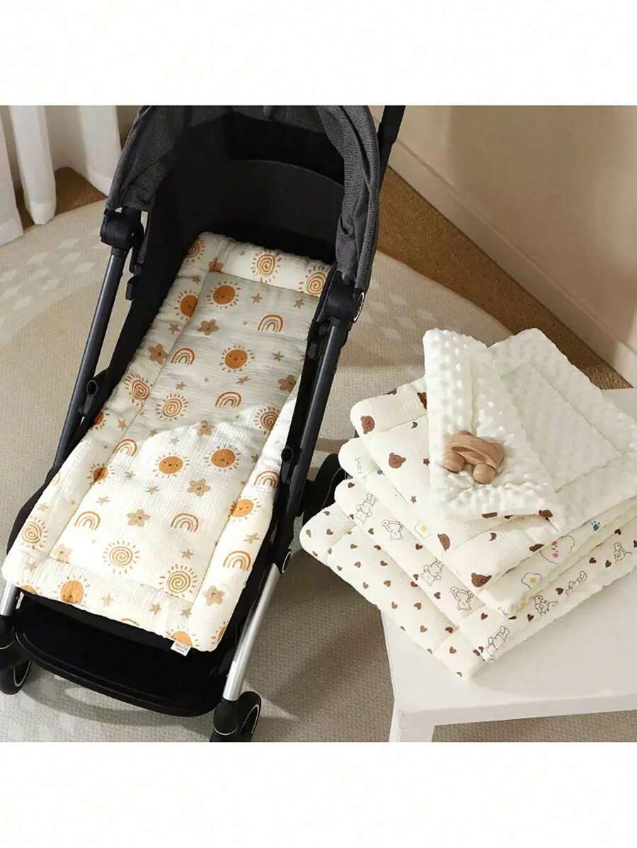 1pc Baby Stroller Pad, Thickened All Season Stroller Seat Cushion, Pram Accessories