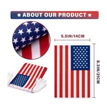 3x5 英尺/1 面美国国旗，20 英尺/20 面美国国旗串旗横幅，美国窗挂旗，5 面美国手摇旗 + 5 个十字孔透明 PVC 塑料吸盘，色彩鲜艳且不易褪色的美国国旗，适用于学校、派对、教室、体育赛事