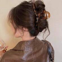 Pinza de pelo grande y universal con estampado de leopardo, pinza elegante para peinados de moño, nuevo accesorio de cabello de moda 2024: pinza, mordaza, agarrador y atrapador de cabello