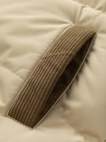 1pc Men's Outdoor Thick Hooded Jacket, Solid Color, Autumn/Winter,Fleece