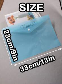 LICVIC Custom Plastic Folders With Name, Personalized File Folders, Customized Plastic Envelopes, Customizable Plastic Envelopes With Snap Closure, School Folders, Office Folders, Back To School Supplies, College Essentials, Teacher's Day Gifts, Birthday Gifts, Company, Students, Family, Couples, Teacher, Boy, Girl - Style a - View 4