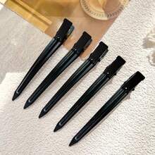 10pcs/5pcs Women's Fashionable, Simple, Street Casual And Convenient Y2K Style 3.54in Alloy Black Hollow Hair Clip Suitable For Women's Daily Decoration, Hair Salon Styling, Commuting Wear, Clip Hair Clip, Alligator Hair Clip Hair Accessory Headwear, Claw Clips, Hair Claws, Clips For Hair, Hair Slide, Hair Barrettes
