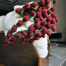 DIY Crochet Flowers Rose Bouquet Blanket Handmade Soft And Lightweight Material Pack - Purple lily of the valley - View 11