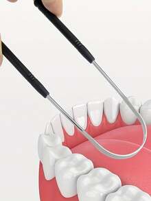 3/1 pieza, Rascador de lengua en forma de U para adultos, 1 rascador de lengua de acero inoxidable para reducir el mal aliento, productos de higiene masculina y femenina, herramientas de cuidado oral, sala de estar, familia, dormitorio, baño, suministros para el hogar, suministros de viaje, bodas, colas, cumpleaños, regalos para hombres, padres, amigos, Año Nuevo, accesorios, regalos divertidos (juego de varios piezas con colores aleatorios)