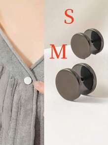 1/2/4/8pcs Simple Spiral Collar Fastener - Removable, Suitable For Sewing-Free Tightening Collars, Cuffs, Sweater Buttons - Fashionable Decorative Button Accessories