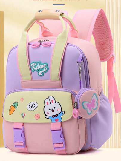 Nueva mochila con estampado de dibujos animados lindos, mochila escolar, mochila de viaje