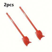 2pcs Plastic Paint Stirring Drill Bit Attachment, Epoxy Resin Stirring Paddle With Standard Hexagonal Shank And Four-Blade Spiral Design For Efficient Mixing, Compatible With Various Drill Bits