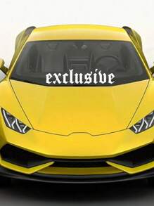 1 件专为汽车设计的挡风玻璃贴纸，支持自定义文字和字体，易于安装，适用于前挡风玻璃或保险杠，防水贴纸 - 彩色 - 查看 3