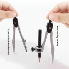 9-Piece Geometry Drawing Tool Set, Including Compass, Protractor, Triangle, Ruler And Pencil Sharpener, Suitable For School And Art Projects, Math Geometry Art Supplies, Student Drawing Tools, School Supplies, Must-Have For School