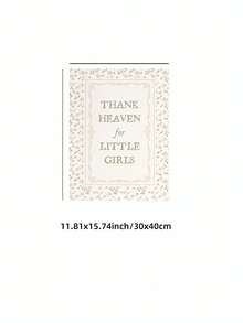 1 件无框复古“感谢天堂赐予小女孩”儿童房墙壁艺术 Cottagecore 鼠尾草绿色花卉海报，带有乡村格言，农舍女孩房间装饰印刷品，适用于卧室/宿舍/派对，完美的礼物和植物墙面装饰（墙壁印刷品、时髦海报、返校装饰） - 彩色 - 查看 14