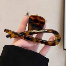 Pinza de pelo grande y universal con estampado de leopardo, pinza elegante para peinados de moño, nuevo accesorio de cabello de moda 2024: pinza, mordaza, agarrador y atrapador de cabello